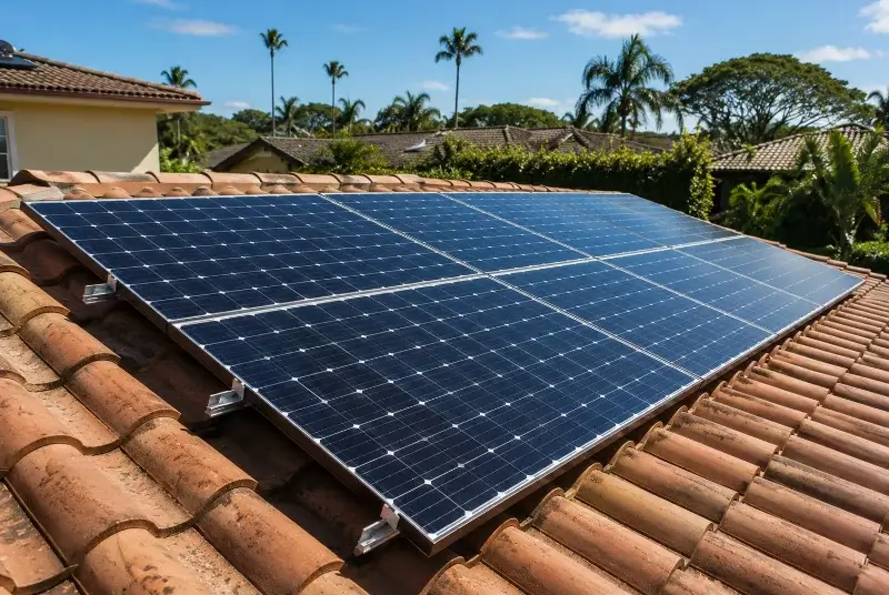 Installation de panneaux solaires à la Bastidonne